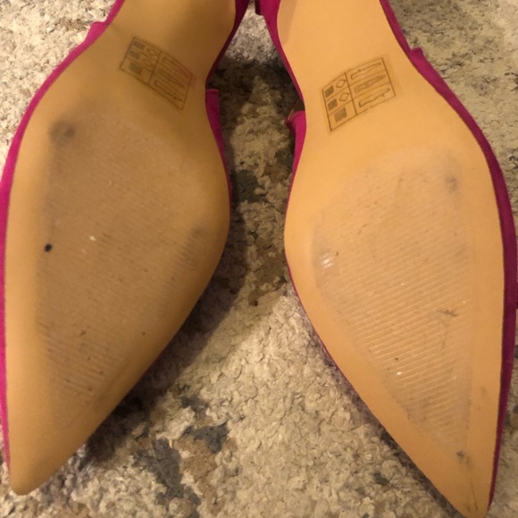 Draper James Fuschia Kitten Heels with Bow - Picture 7 of 8